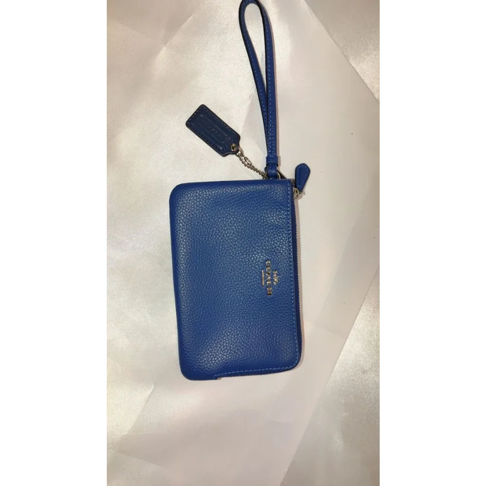 Coach Sadie Pebbled Leather Wristlet